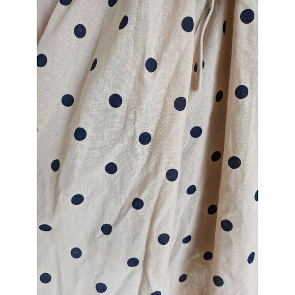 Two Little Sisters Mini Dress Polka Dot Puff Sleeve Halsey Beige BNWT Size 14 - Picture 7 of 7